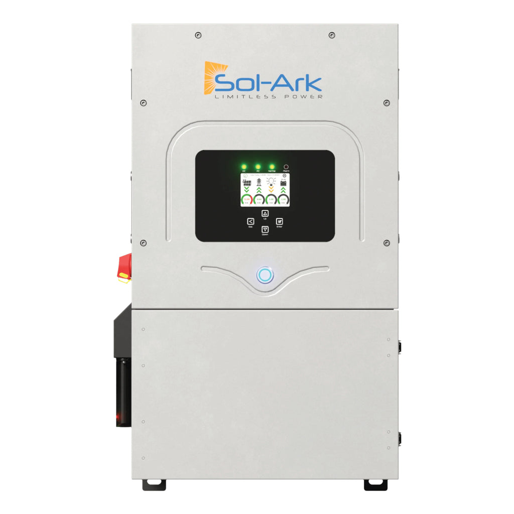 Sol-Ark | 12K-2P (120/240/208V) 48V [All-In-One] Pre-Wired Hybrid Solar Inverter | 10-Year Warranty